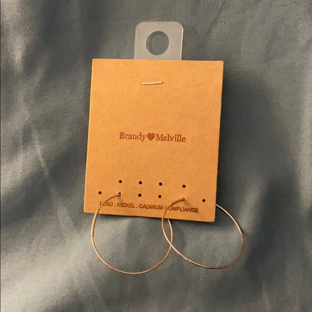 ***SOLD*** Brandy Melville Gold Hoop Earrings - Picture 2 of 3
